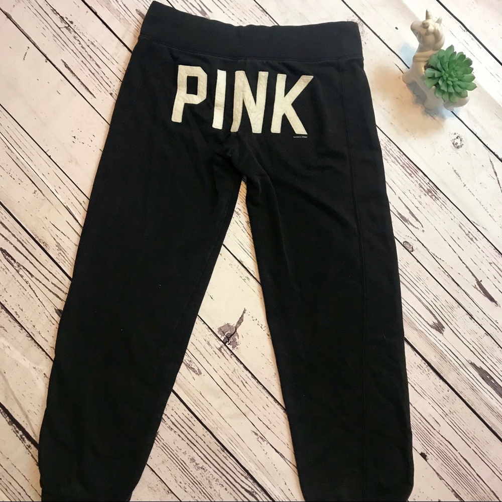 VICTORIAS SECRET PINK black lounge pants